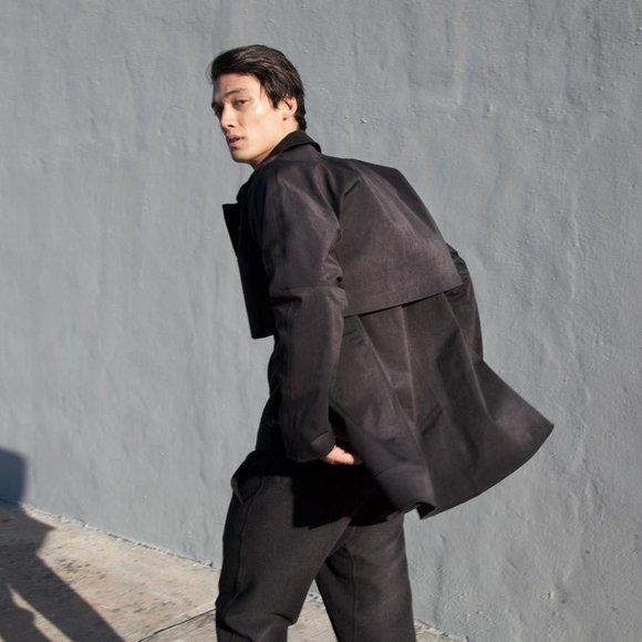 lululemon athletica Other - Lululemon Lab Men's DBL Trench Coat Black L NWT